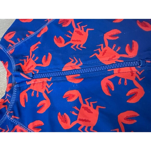 Crab Rash Guard Swimsuit 18-24 months red and blue short sleeve Old Navy - Picture 3 of 6